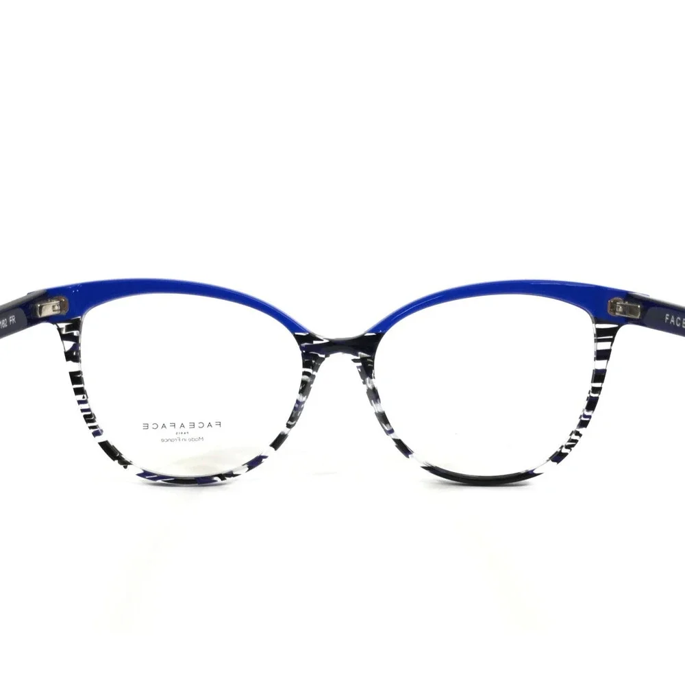 Bocca by Face A Face Eyeglasses Frames KAHLO 3 Col 2162 Blue Cat Eye 55-16-145